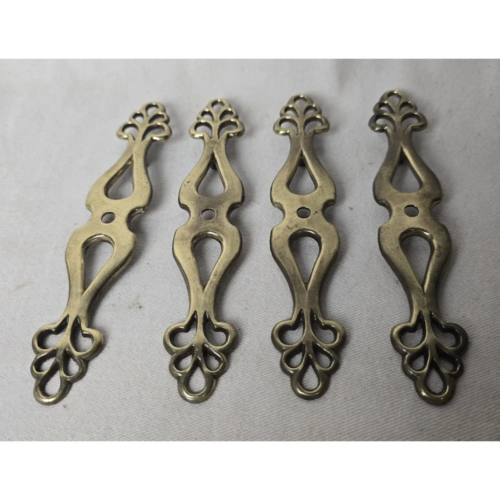 Lot Of 4 Furniture Brass‎ Plates Back Plate B834